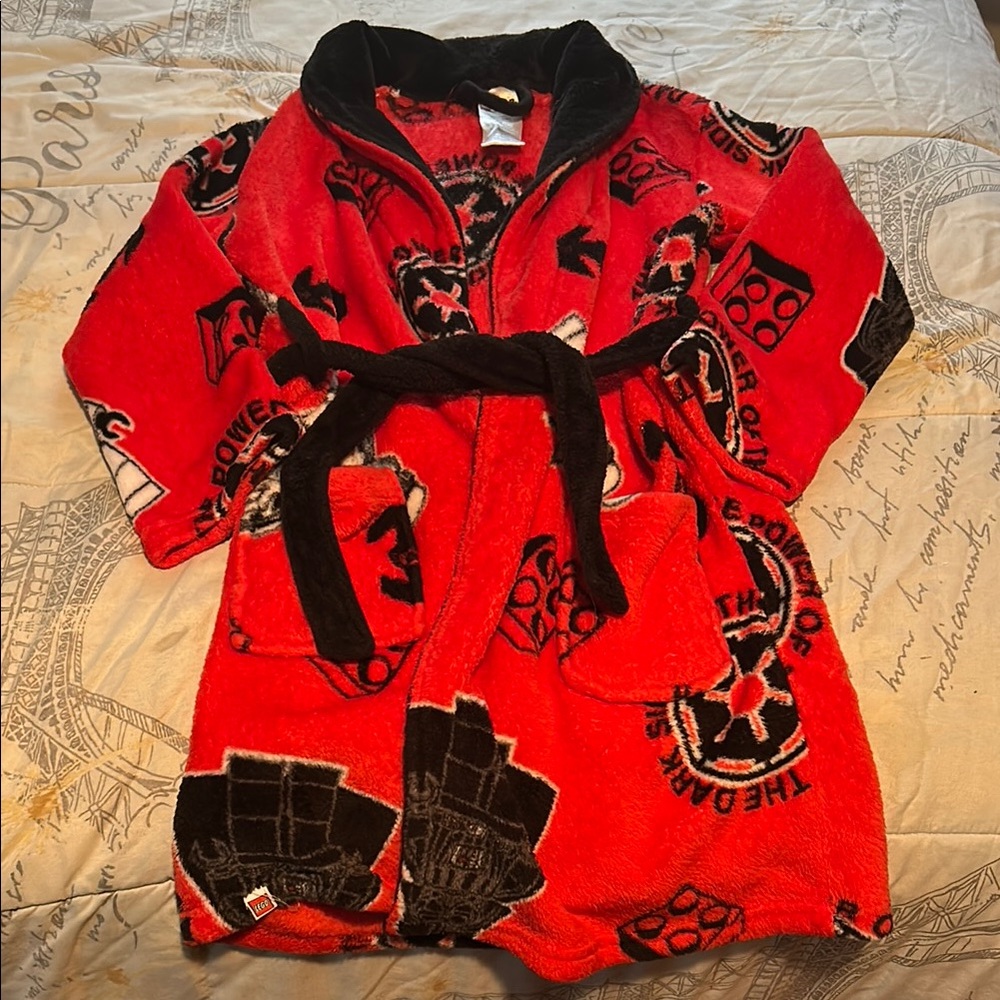 Kids Red and Black Lego Star Wars Robe